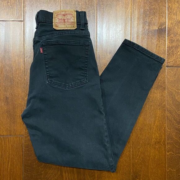 Levi's 550 Relaxed Tapered Vintage Y2K 2001 Black Denim Jeans Women's 12 - Picture 12 of 12